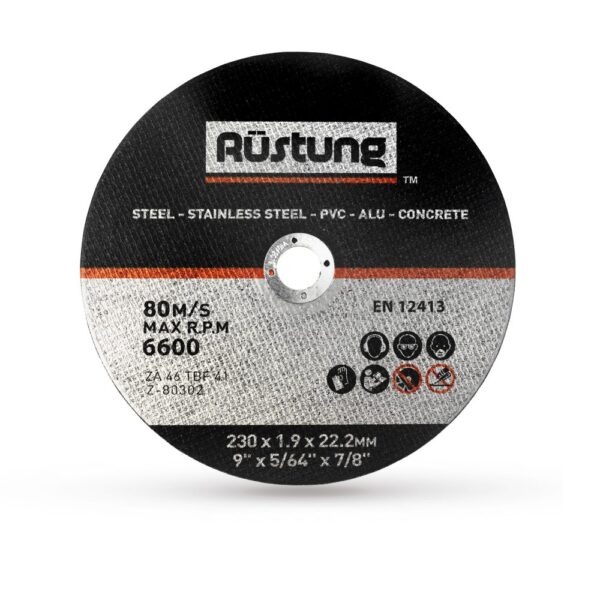 All-in-one cutting disc 9" | 230mm x 1.9mm x 22.2 mm | Rustung